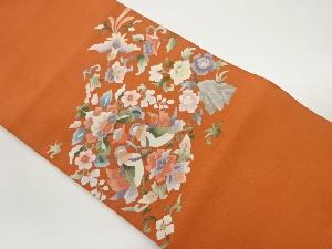 綴れ花鳥模様織出し名古屋帯